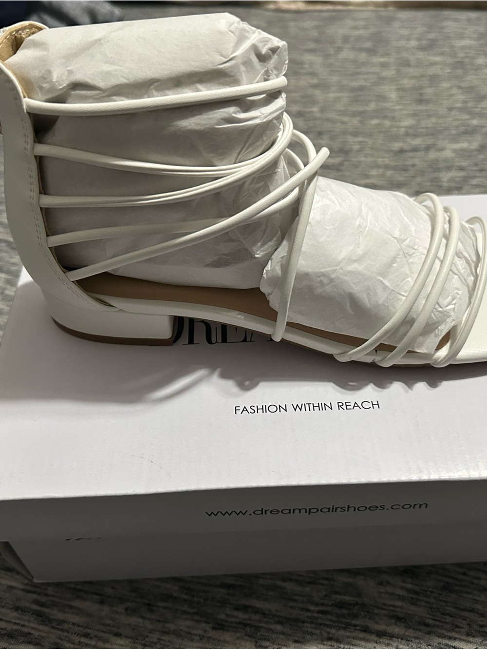 Dream Pairs White Strappy Gladiator Sandal